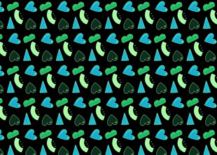 绿植雨滴图案无缝背景图