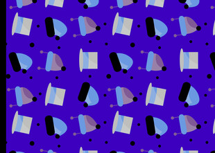 紫色背景的文具图案设计