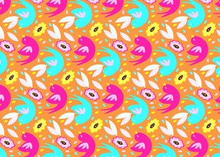 多彩花卉图案背景