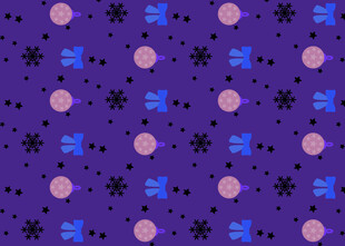 紫色底多彩图案无缝背景