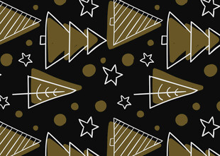 黑金几何圣诞图案背景