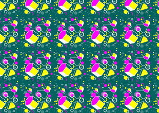 多彩小鸟图案背景设计