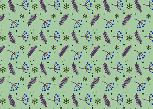 绿色花卉图案背景纹理