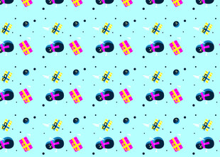 多彩水果图案背景纹理