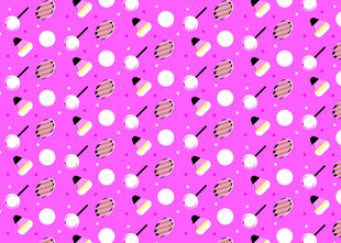 粉色波点配香蕉图案背景
