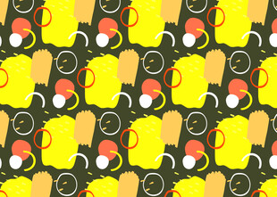 多彩卡通图案无缝背景