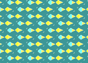 蓝绿黄几何图案背景