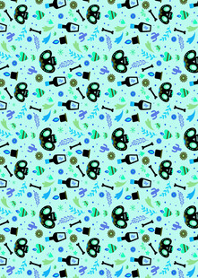 骷髅图案的多彩背景纹理