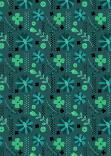 绿色四叶草星星图案背景