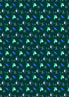 蓝绿几何图案无缝背景