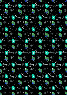 黑色底多彩星星图案背景