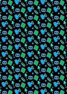 蓝绿心形图案背景纹理