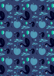 海洋元素无缝图案背景