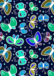 多彩蝴蝶图案 