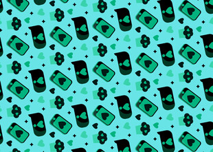 绿色背景的货币图案纹理