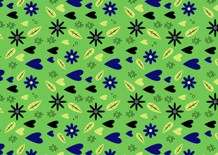 绿色底花卉图案纹理