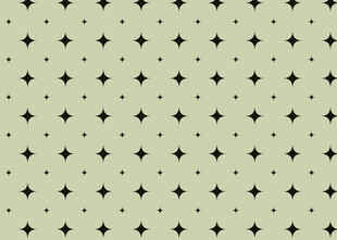 浅绿色底黑色星星图案
