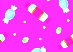 粉色背景糖果图案