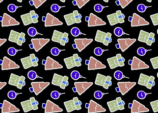 多彩几何图案无缝背景图