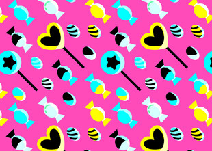 多彩卡通图案背景