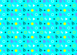 蓝底多彩几何图案背景