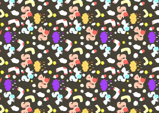 多彩花卉图案背景