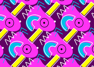 多彩几何图案无缝背景