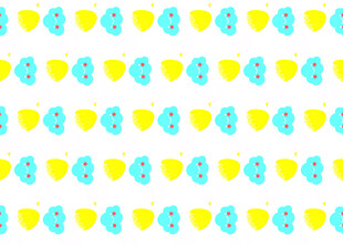 蓝黄心形图案无缝背景