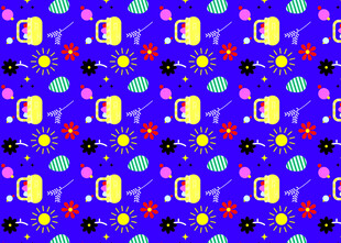 多彩卡通图案背景