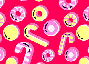 缤纷糖果图案背景