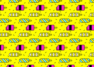 多彩卡通图案无缝背景