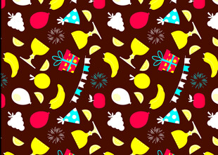 多彩水果图案背景