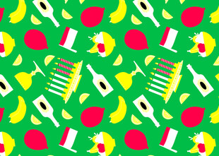 水果厨房工具无缝图案