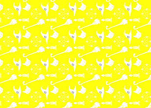 黄色底白色图案几何纹理