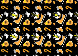 卡通乐器图案背景