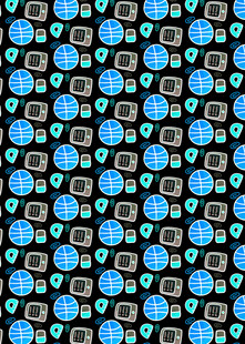 蓝色几何图案无缝背景