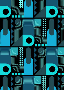 蓝黑几何图案抽象背景图