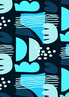 蓝调几何图案背景设计