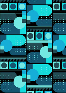蓝调几何图案背景设计