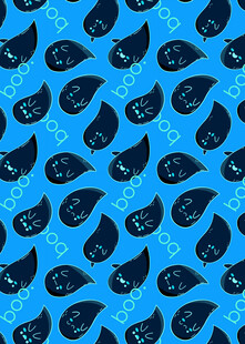 蓝色佩斯利花纹图案背景