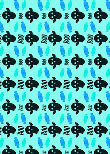 蓝底黑形几何图案纹理