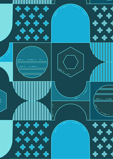 几何图案拼接背景图