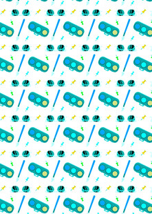 卡通风格电池图案背景图