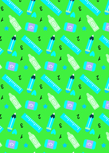 绿色背景多彩图案纹理