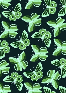绿色蝴蝶图案背景纹理