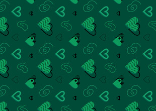 绿色三叶草图案背景