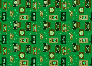 绿色几何图案民族风纹理