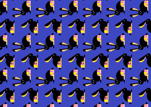 蓝色背景飞鸟图案纹理