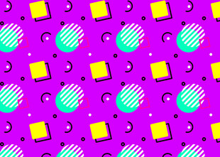 紫色背景多彩几何图案