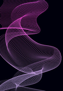 梦幻紫色线条抽象艺术